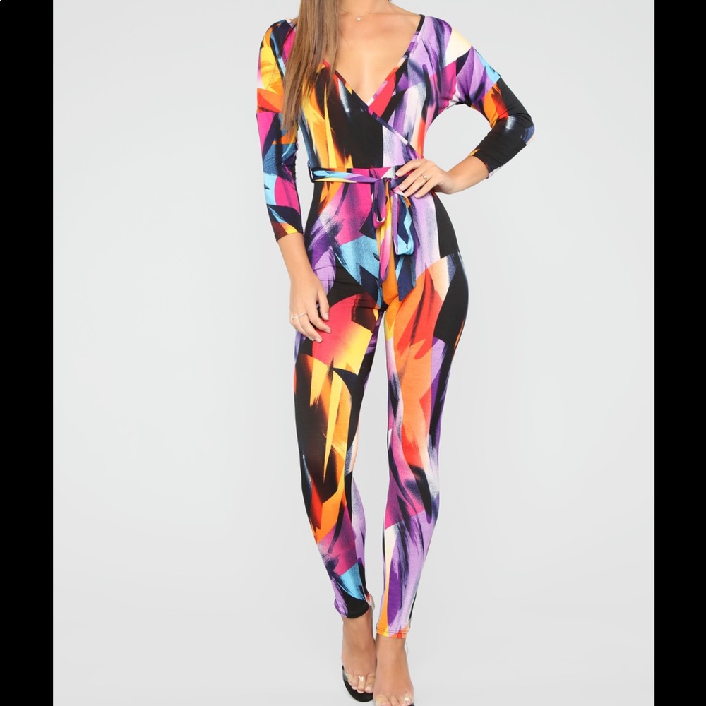 Abstract Print Jumpsuit